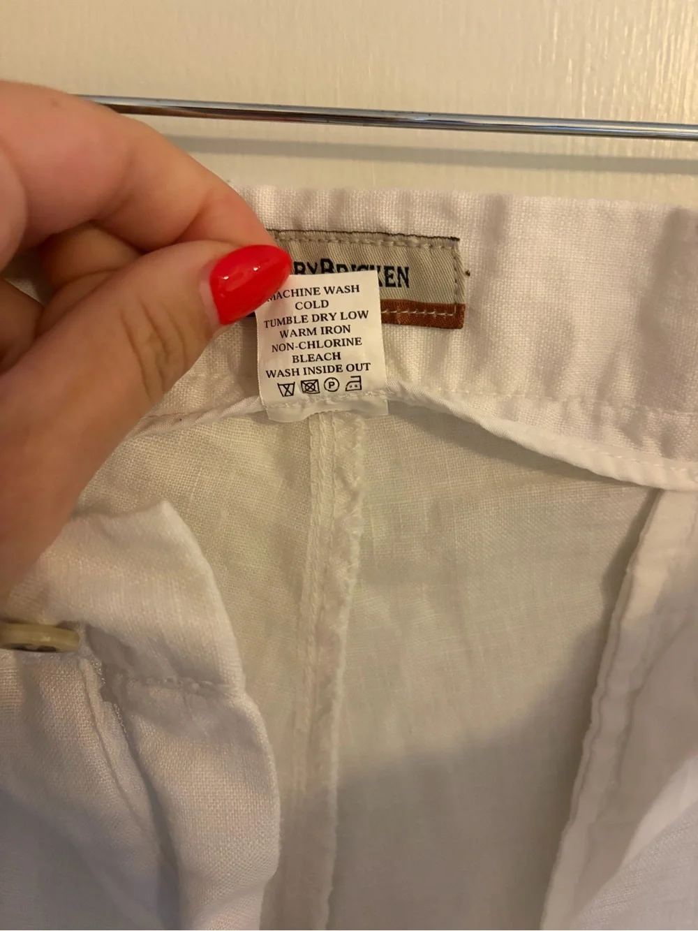 Barry Brocken Men's White Linen Shorts